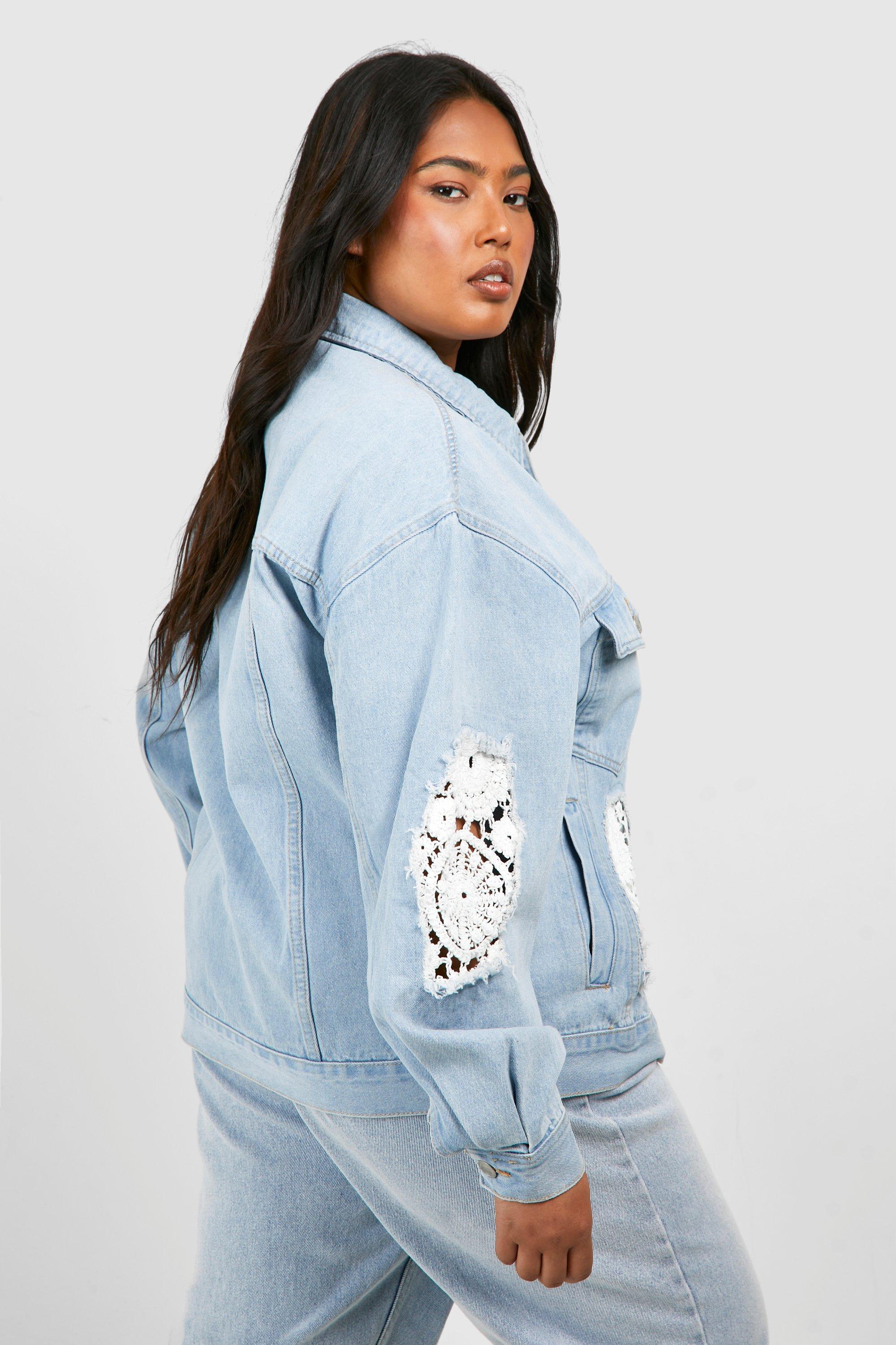 Boohoo long denim jacket best sale